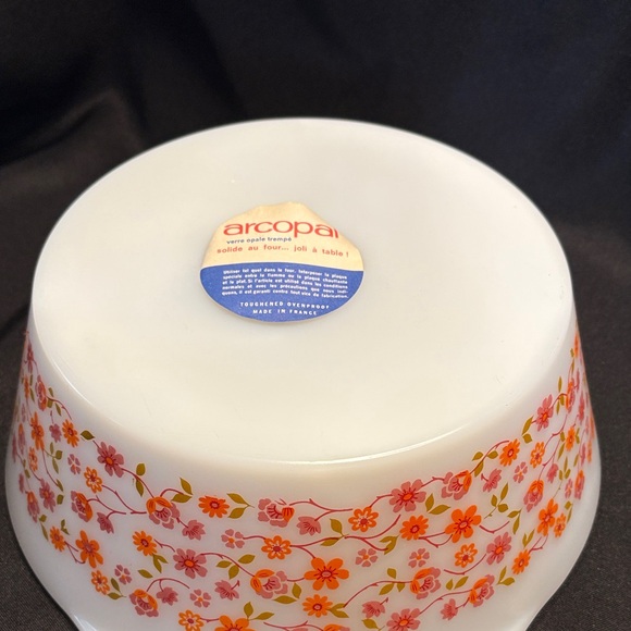 White Floral Glass Casserole Dish - Picture 2 of 6